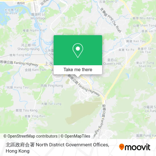 北區政府合署 North District Government Offices地圖