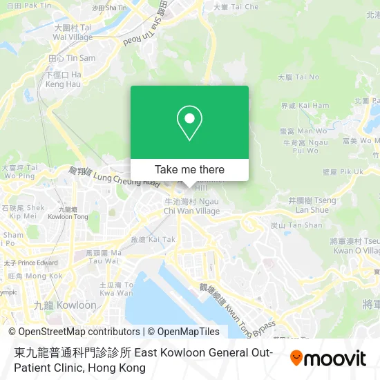 東九龍普通科門診診所 East Kowloon General Out-Patient Clinic地圖