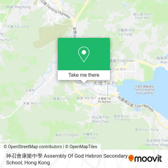 神召會康樂中學 Assembly Of God Hebron Secondary School map