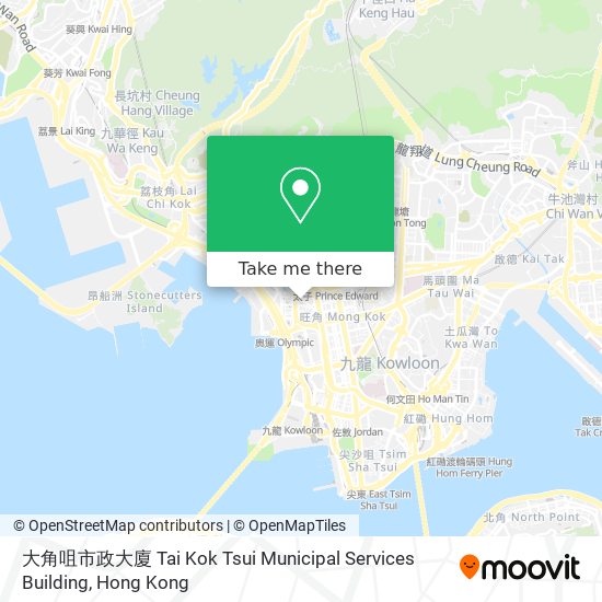 大角咀市政大廈 Tai Kok Tsui Municipal Services Building map