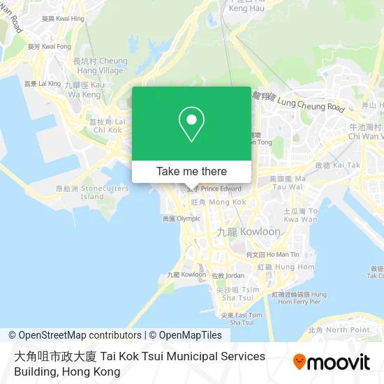 大角咀市政大廈 Tai Kok Tsui Municipal Services Building地圖