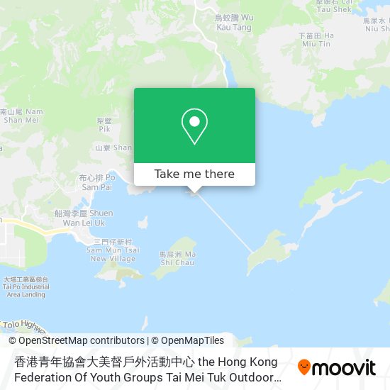 香港青年協會大美督戶外活動中心 the Hong Kong Federation Of Youth Groups Tai Mei Tuk Outdoor Activities Centre map