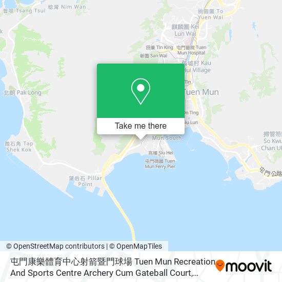 屯門康樂體育中心射箭暨門球場 Tuen Mun Recreation And Sports Centre Archery Cum Gateball Court map