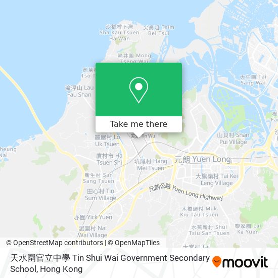 天水圍官立中學 Tin Shui Wai Government Secondary School map