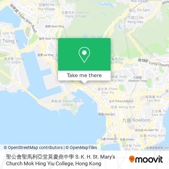 聖公會聖馬利亞堂莫慶堯中學 S. K. H. St. Mary's Church Mok Hing Yiu College map