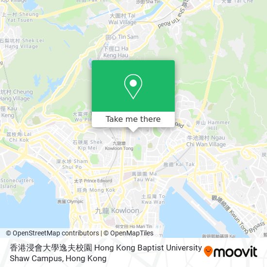 香港浸會大學逸夫校園 Hong Kong Baptist University Shaw Campus map