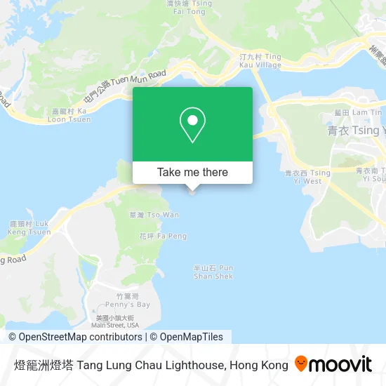 燈籠洲燈塔 Tang Lung Chau Lighthouse地圖