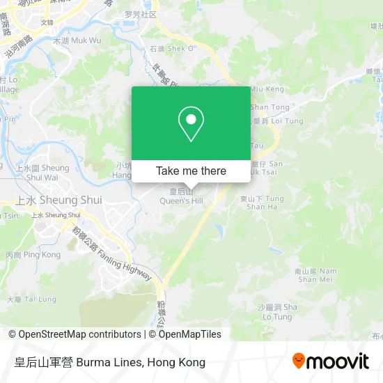 皇后山軍營 Burma Lines地圖