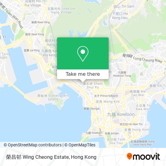 榮昌邨 Wing Cheong Estate map