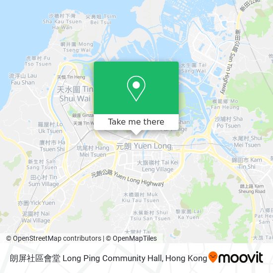 朗屏社區會堂 Long Ping Community Hall地圖