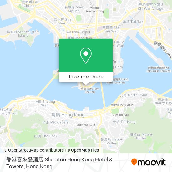 香港喜來登酒店 Sheraton Hong Kong Hotel & Towers map