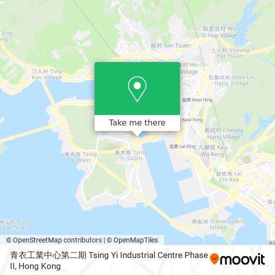 青衣工業中心第二期 Tsing Yi Industrial Centre Phase II map