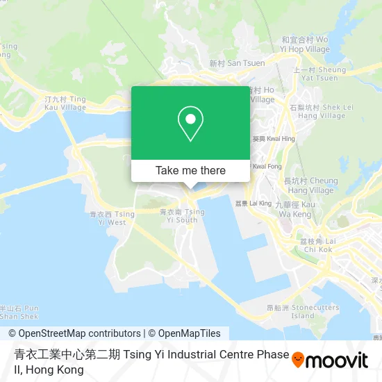 青衣工業中心第二期 Tsing Yi Industrial Centre Phase II map