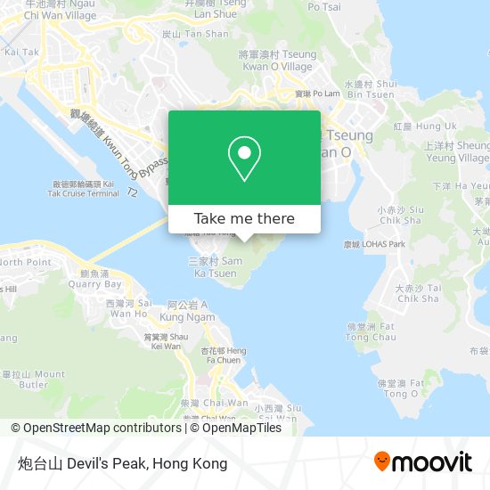 炮台山 Devil's Peak map