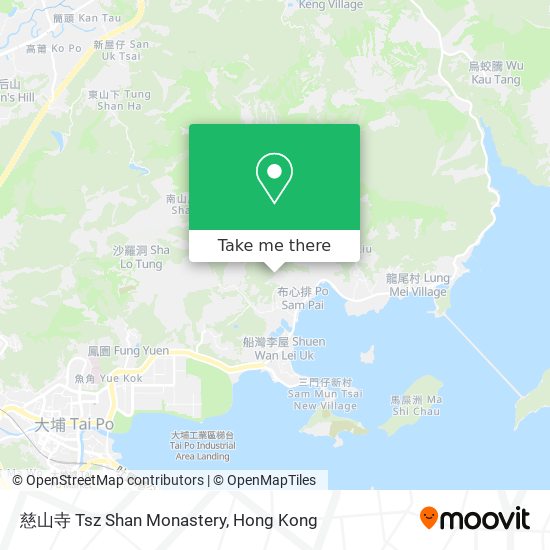 慈山寺 Tsz Shan Monastery map