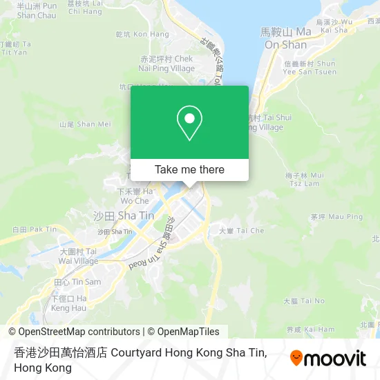 香港沙田萬怡酒店 Courtyard Hong Kong Sha Tin map