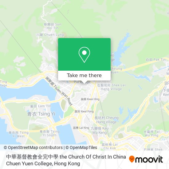 中華基督教會全完中學 the Church Of Christ In China Chuen Yuen College map