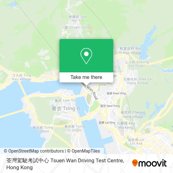 荃灣駕駛考試中心 Tsuen Wan Driving Test Centre map