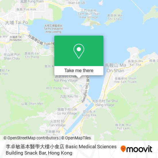 李卓敏基本醫學大樓小食店 Basic Medical Sciences Building Snack Bar map