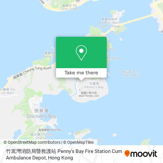 竹篙灣消防局暨救護站 Penny's Bay Fire Station Cum Ambulance Depot map