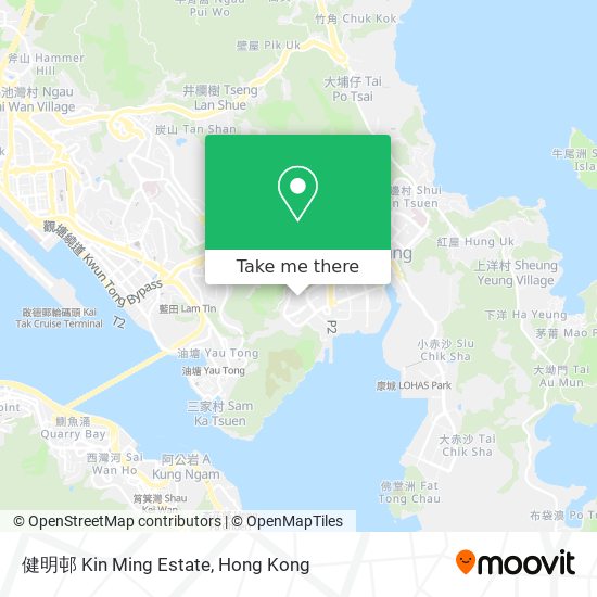 健明邨 Kin Ming Estate map