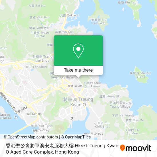 香港聖公會將軍澳安老服務大樓 Hkskh Tseung Kwan O Aged Care Complex map