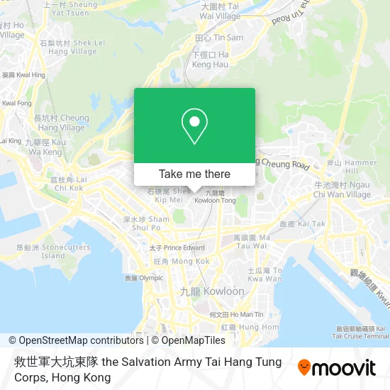 救世軍大坑東隊 the Salvation Army Tai Hang Tung Corps map