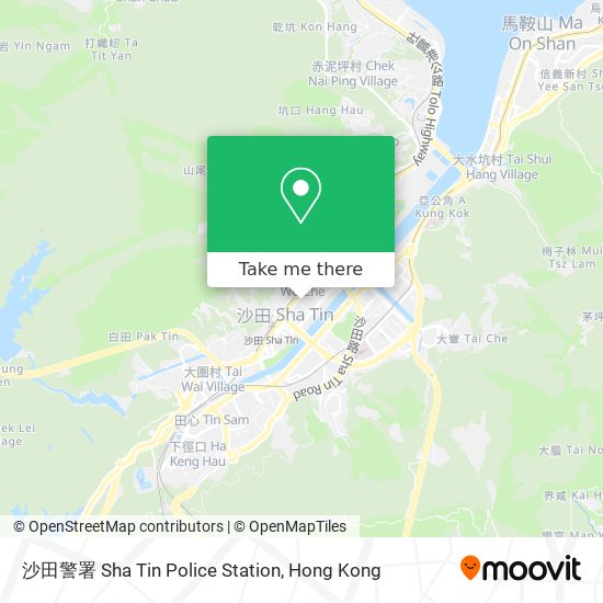 沙田警署 Sha Tin Police Station map