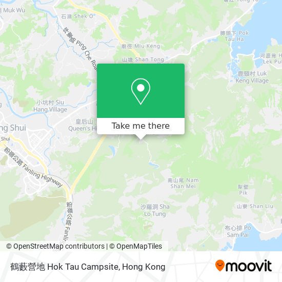 鶴藪營地 Hok Tau Campsite map