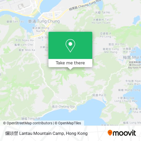 爛頭營 Lantau Mountain Camp map