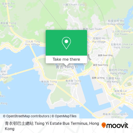 青衣邨巴士總站 Tsing Yi Estate Bus Terminus map