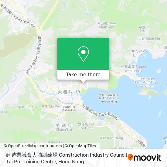 建造業議會大埔訓練場 Construction Industry Council Tai Po Training Centre map