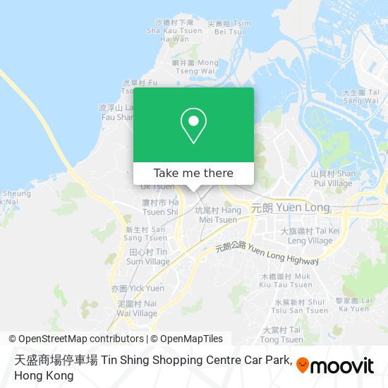 天盛商場停車場 Tin Shing Shopping Centre Car Park map
