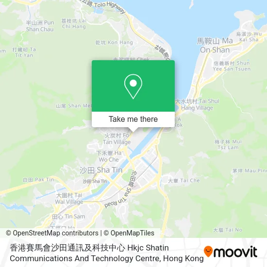 香港賽馬會沙田通訊及科技中心 Hkjc Shatin Communications And Technology Centre地圖