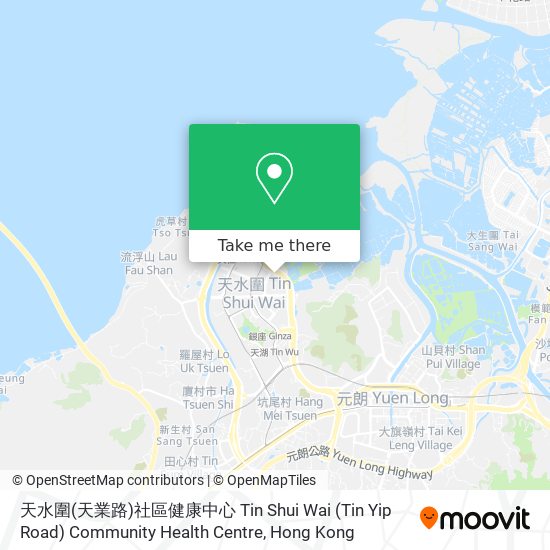 天水圍(天業路)社區健康中心 Tin Shui Wai (Tin Yip Road) Community Health Centre map