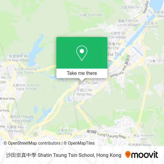 沙田崇真中學 Shatin Tsung Tsin School map