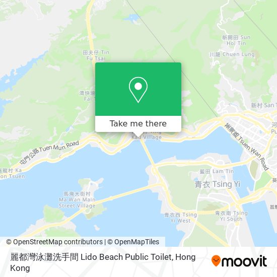 麗都灣泳灘洗手間 Lido Beach Public Toilet map