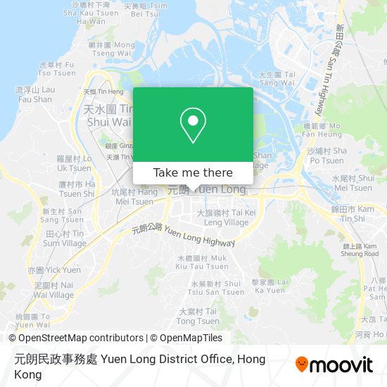 元朗民政事務處 Yuen Long District Office map