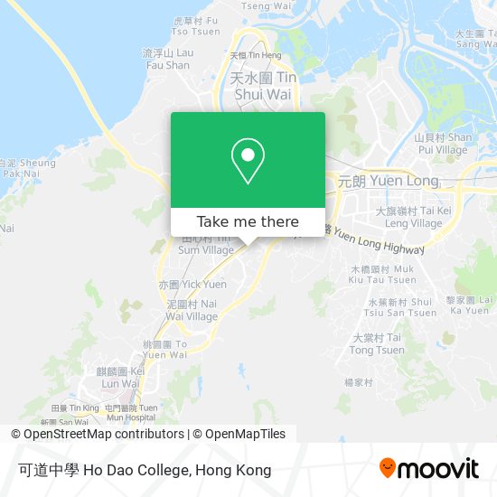 可道中學 Ho Dao College map