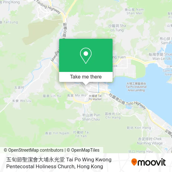 五旬節聖潔會大埔永光堂 Tai Po Wing Kwong Pentecostal Holiness Church地圖