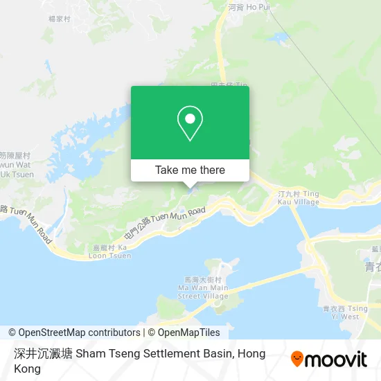 深井沉澱塘 Sham Tseng Settlement Basin地圖