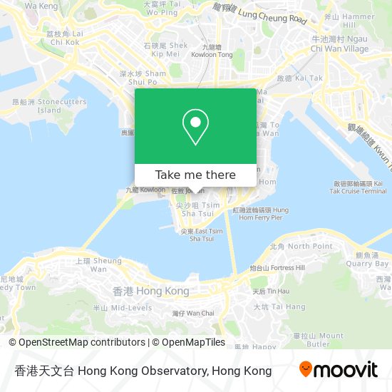香港天文台 Hong Kong Observatory map