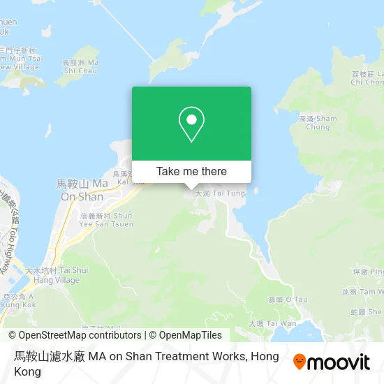 馬鞍山濾水廠 MA on Shan Treatment Works地圖