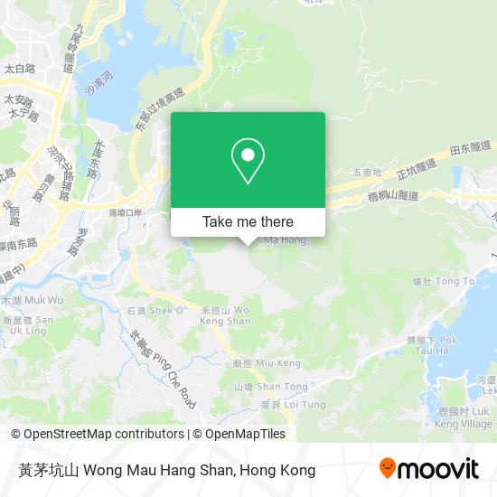 黃茅坑山 Wong Mau Hang Shan map