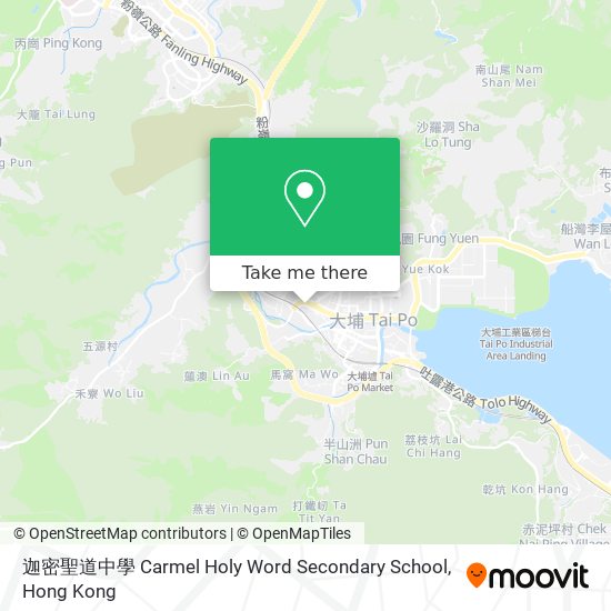 迦密聖道中學 Carmel Holy Word Secondary School map