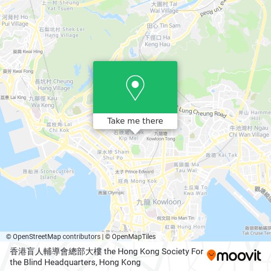 香港盲人輔導會總部大樓 the Hong Kong Society For the Blind Headquarters map