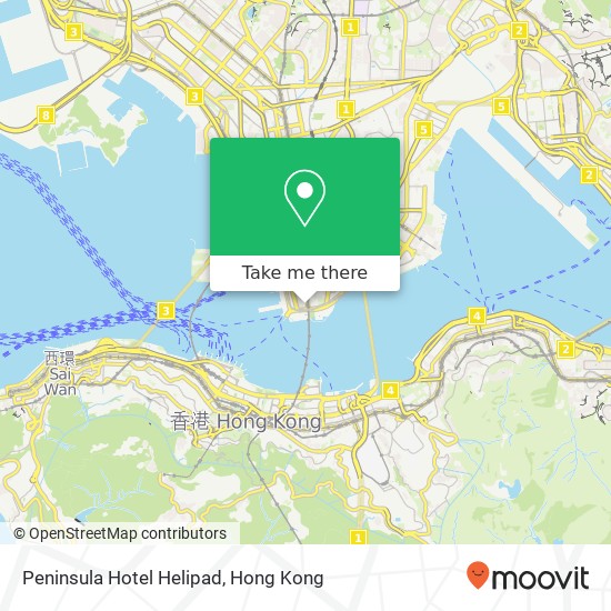 Peninsula Hotel Helipad map