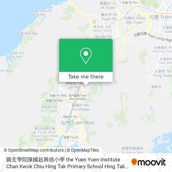 圓玄學院陳國超興德小學 the Yuen Yuen Institute Chan Kwok Chiu Hing Tak Primary School Hing Tak School map