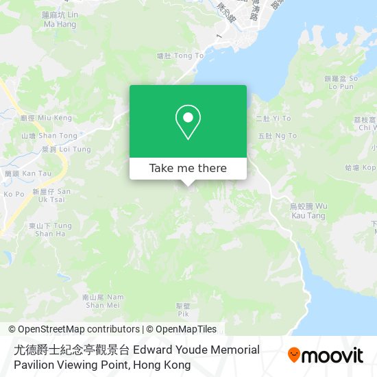 尤德爵士紀念亭觀景台 Edward Youde Memorial Pavilion Viewing Point map