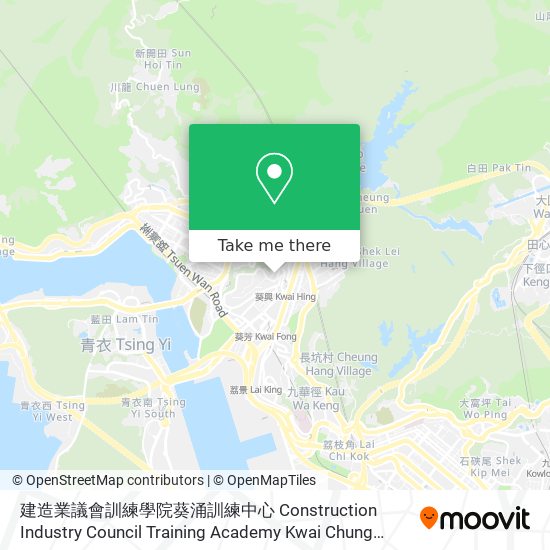 建造業議會訓練學院葵涌訓練中心 Construction Industry Council Training Academy Kwai Chung Training Centre地圖
